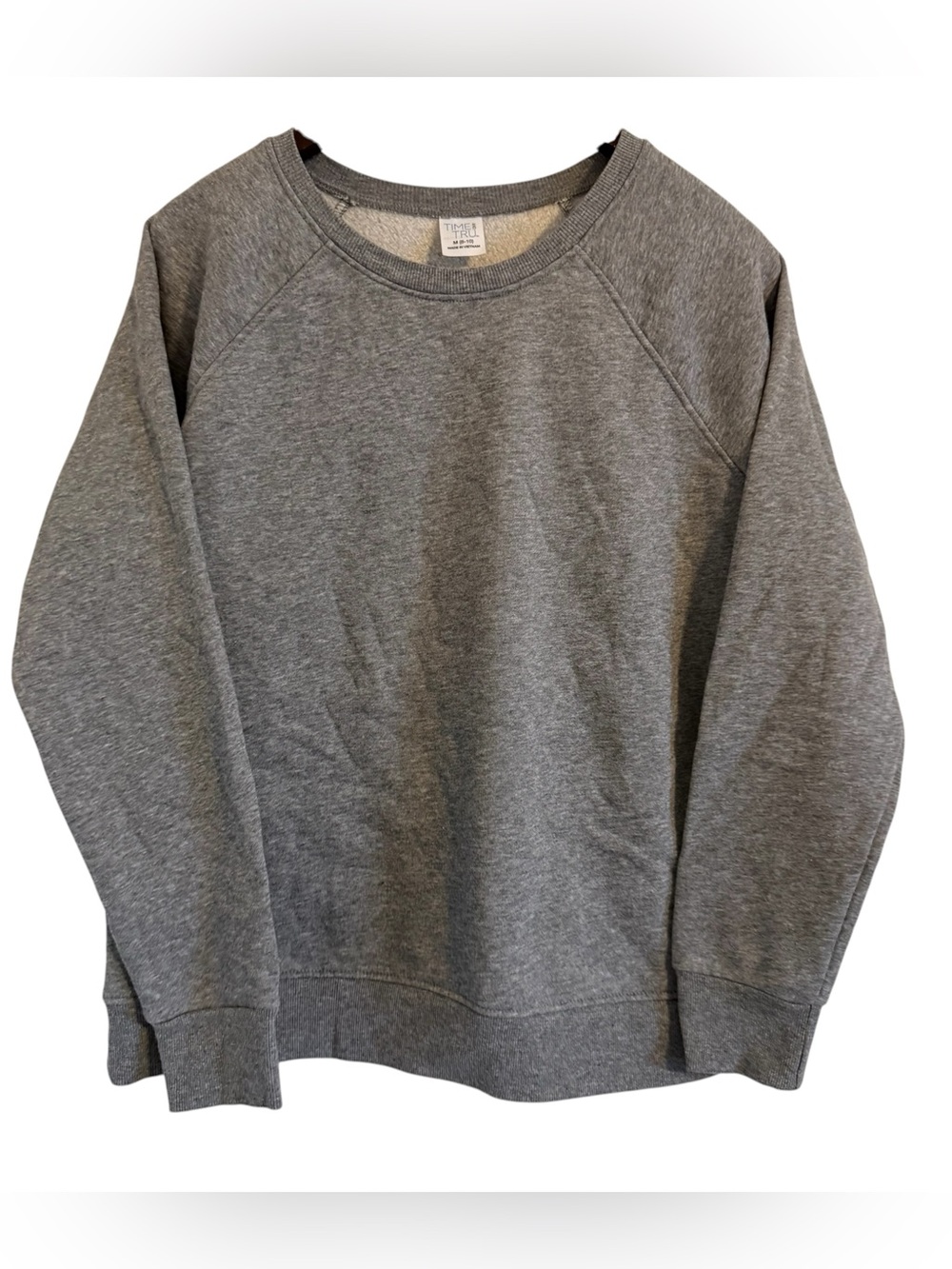 Time and Tru Classic Women’s Crewneck Sweatshirt - Gray Size Medium